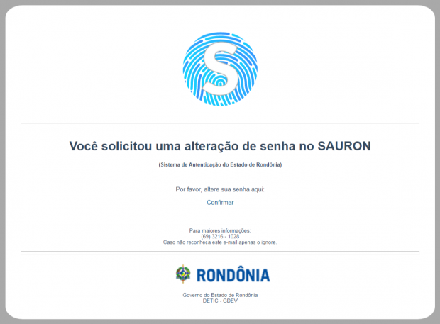 SAURON - Atualizar Min  Superintendência Estadual de Tecnologia da  Informação e Comunicação